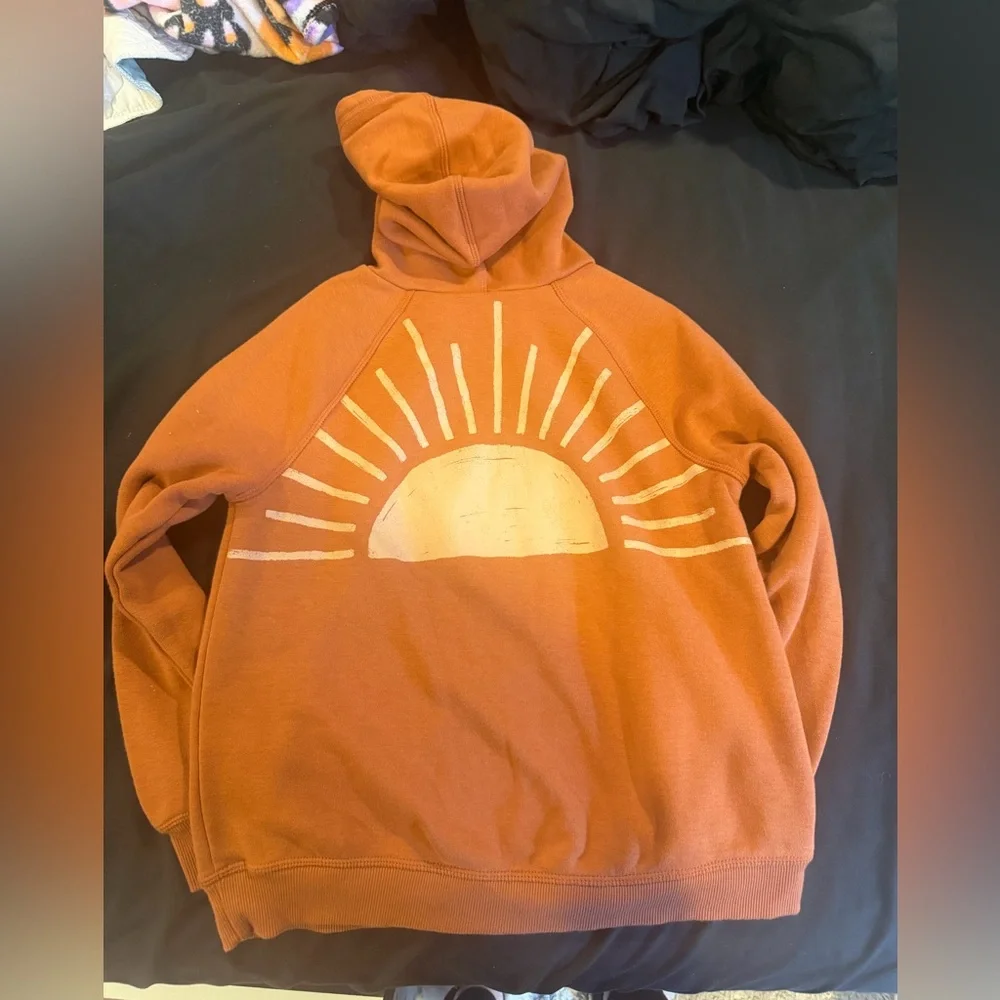 Little Co. by Lauren Conrad Orange Sunday Funday Hoodie Size 7